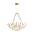 Load image into Gallery viewer, LightFixturesUSA - Luxe Sculpture Bloom Glass Floral Brass Basket Chandelier - Chandelier - Gold -
