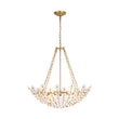 Load image into Gallery viewer, LightFixturesUSA - Luxe Sculpture Bloom Glass Floral Brass Basket Chandelier - Chandelier - Gold -