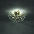 Load image into Gallery viewer, LightFixturesUSA - Luxury Bloom Dandelion Crystal Semi Flush Mount - Ceiling Light - Brass -
