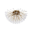 Load image into Gallery viewer, LightFixturesUSA - Luxury Bloom Dandelion Crystal Semi Flush Mount - Ceiling Light - Brass -