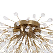Load image into Gallery viewer, LightFixturesUSA - Luxury Bloom Dandelion Crystal Semi Flush Mount - Ceiling Light - Brass -