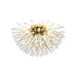 Load image into Gallery viewer, LightFixturesUSA - Luxury Bloom Dandelion Crystal Semi Flush Mount - Ceiling Light - Brass -