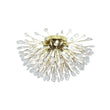 Load image into Gallery viewer, LightFixturesUSA - Luxury Bloom Dandelion Crystal Semi Flush Mount - Ceiling Light - Brass -