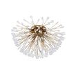 Load image into Gallery viewer, LightFixturesUSA - Luxury Bloom Dandelion Crystal Semi Flush Mount - Ceiling Light - Brass -