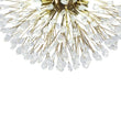 Load image into Gallery viewer, LightFixturesUSA - Luxury Bloom Dandelion Crystal Semi Flush Mount - Ceiling Light - Brass -