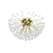 Load image into Gallery viewer, LightFixturesUSA - Luxury Bloom Dandelion Crystal Semi Flush Mount - Ceiling Light - Brass -