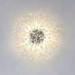 Load image into Gallery viewer, LightFixturesUSA - Luxury Bloom Dandelion Crystal Semi Flush Mount - Ceiling Light - Chrome -