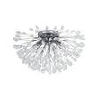 Load image into Gallery viewer, LightFixturesUSA - Luxury Bloom Dandelion Crystal Semi Flush Mount - Ceiling Light - Chrome -