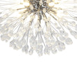 Load image into Gallery viewer, LightFixturesUSA - Luxury Bloom Dandelion Crystal Semi Flush Mount - Ceiling Light - Chrome -