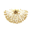 Load image into Gallery viewer, LightFixturesUSA - Luxury Bloom Dandelion Crystal Semi Flush Mount - Ceiling Light - Chrome -