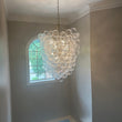 Load image into Gallery viewer, LightFixturesUSA - Luxury Cascade Cluster Ribbed Glass Bubble Entry Chandelier - Chandelier - Brass -