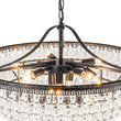 Load image into Gallery viewer, LightFixturesUSA - Luxury Glam Tiered Crystal Raindrop Round Chandelier - Chandelier - Black -