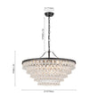 Load image into Gallery viewer, LightFixturesUSA - Luxury Glam Tiered Crystal Raindrop Round Chandelier - Chandelier - Black -