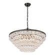 Load image into Gallery viewer, LightFixturesUSA - Luxury Glam Tiered Crystal Raindrop Round Chandelier - Chandelier - Black -
