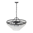 Load image into Gallery viewer, LightFixturesUSA - Luxury Glam Tiered Crystal Raindrop Round Chandelier - Chandelier - Black -