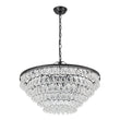 Load image into Gallery viewer, LightFixturesUSA - Luxury Glam Tiered Crystal Raindrop Round Chandelier - Chandelier - Black -