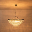 Load image into Gallery viewer, LightFixturesUSA - Luxury Glam Tiered Crystal Raindrop Round Chandelier - Chandelier - Black -