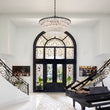 Load image into Gallery viewer, LightFixturesUSA - Luxury Glam Tiered Crystal Raindrop Round Chandelier - Chandelier - Black -