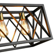 Load image into Gallery viewer, LightFixturesUSA - Matte Black 5 - Light Cross Framed Box Kitchen Island Chandelier - Chandelier - Black -