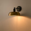 Load image into Gallery viewer, LightFixturesUSA - Mid - Century 1 - Light Black Brass Metal Dome Wall Sconce - Wall Sconce - 10 in. -