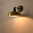 Load image into Gallery viewer, LightFixturesUSA - Mid - Century 1 - Light Black Brass Metal Dome Wall Sconce - Wall Sconce - 10 in. -