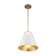 Load image into Gallery viewer, LightFixturesUSA - Mid - Century 1 - Light White Gold Metal Conical Pendant Light - Pendant Light - 11.8 in. -