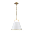 Load image into Gallery viewer, LightFixturesUSA - Mid - Century 1 - Light White Gold Metal Conical Pendant Light - Pendant Light - 11.8 in. -
