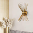 Load image into Gallery viewer, LightFixturesUSA - Mid Century 2 - Light Sunburst Wall Sconce - Wall Sconce - Brass -