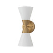 Load image into Gallery viewer, LightFixturesUSA - Mid - Century 2 - Light Up Down Opal Glass Cone Wall Sconce - Wall Sconce - Black -