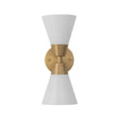 Load image into Gallery viewer, LightFixturesUSA - Mid - Century 2 - Light Up Down Opal Glass Cone Wall Sconce - Wall Sconce - Black -