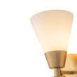Load image into Gallery viewer, LightFixturesUSA - Mid - Century 2 - Light Up Down Opal Glass Cone Wall Sconce - Wall Sconce - Black -