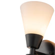 Load image into Gallery viewer, LightFixturesUSA - Mid - Century 2 - Light Up Down Opal Glass Cone Wall Sconce - Wall Sconce - Black -