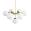 Load image into Gallery viewer, LightFixturesUSA - Mid - Century 7 - light Brass Opal Glass Globe Sputnik Chandelier - Chandelier - Brass (Pre - Order) -
