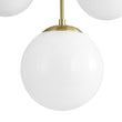 Load image into Gallery viewer, LightFixturesUSA - Mid - Century 7 - light Brass Opal Glass Globe Sputnik Chandelier - Chandelier - Brass (Pre - Order) -