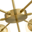 Load image into Gallery viewer, LightFixturesUSA - Mid - Century 7 - light Brass Opal Glass Globe Sputnik Chandelier - Chandelier - Brass (Pre - Order) -
