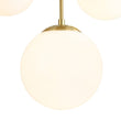 Load image into Gallery viewer, LightFixturesUSA - Mid - Century 7 - light Brass Opal Glass Globe Sputnik Chandelier - Chandelier - Brass (Pre - Order) -