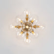 Load image into Gallery viewer, LightFixturesUSA - Mid - Century Brass Glass Bubble Tiered Semi Flush Chandelier - Chandelier - Brass -