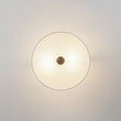 Load image into Gallery viewer, LightFixturesUSA - Mid - Century Brass Wide Linen Drum Semi Flush Mount - Ceiling Light - Brass -