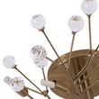 Load image into Gallery viewer, LightFixturesUSA - Mid - Century Firework Crystal Branching Semi Flush Mount - Ceiling Light - Gold -