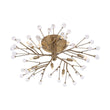 Load image into Gallery viewer, LightFixturesUSA - Mid - Century Firework Crystal Branching Semi Flush Mount - Ceiling Light - Gold -