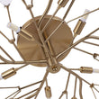 Load image into Gallery viewer, LightFixturesUSA - Mid - Century Firework Crystal Branching Semi Flush Mount - Ceiling Light - Gold -