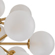 Load image into Gallery viewer, LightFixturesUSA-Mid-Century Frosted Glass Bubble Tiered Sputnik Chandelier-Chandelier-Black-