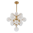 Load image into Gallery viewer, LightFixturesUSA-Mid-Century Frosted Glass Bubble Tiered Sputnik Chandelier-Chandelier-Black-