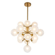 Load image into Gallery viewer, LightFixturesUSA-Mid-Century Frosted Glass Bubble Tiered Sputnik Chandelier-Chandelier-Black-