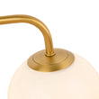 Load image into Gallery viewer, LightFixturesUSA - Mid - century Shine Opal Glass Globe Brass Vanity Light - Wall Sconce - 3 - Lt -