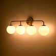 Load image into Gallery viewer, LightFixturesUSA - Mid - century Shine Opal Glass Globe Brass Vanity Light - Wall Sconce - 3 - Lt -