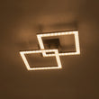 Load image into Gallery viewer, LightFixturesUSA - Minimalist 2 - light Square Dimmable LED Semi Flush Mount - Ceiling Light - Black -