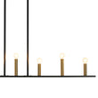 Load image into Gallery viewer, LightFixturesUSA - Minimalist Black Brass Candle Style Linear Island Chandelier - Chandelier - 43.3 in -