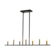 Load image into Gallery viewer, LightFixturesUSA - Minimalist Black Brass Candle Style Linear Island Chandelier - Chandelier - 43.3 in -