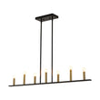 Load image into Gallery viewer, LightFixturesUSA - Minimalist Black Brass Candle Style Linear Island Chandelier - Chandelier - 43.3 in -